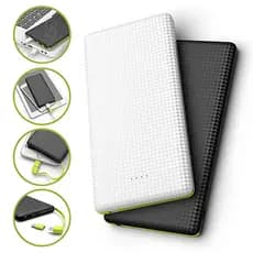 Carregador Portátil Power Bank 5000mAh com Adaptador Lightning V8 e LEDs Indicadores Universal