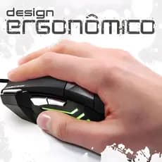 Mouse Gamer KP-V4 7 Cores RGB 6 Botões 2400 DPI Ajuste Sensibilidade USB Profissional Presente Ideal