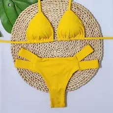 Biquíni Conjunto Top Cortininha Com Calcinha 2 Tiras Laterais Forrado Marquinha Verão Moda Praia Vanilla Sun Beach