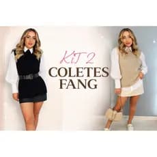 Kit 2 Coletes Fang Tricot Premium Tamanho Único (Veste 36 ao 42)