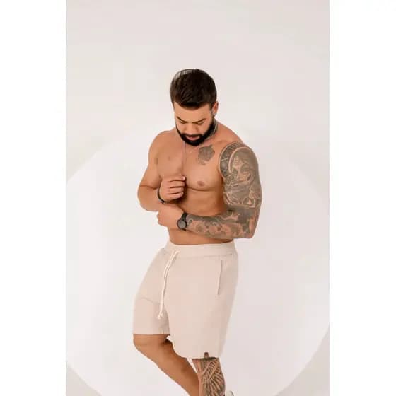 Short Masculino de Linho Básico Conforto e Estilo P ao GG