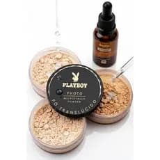 Pó Translucido Photo Microfinish Powder Playboy + Blindagem De Maquiagem 3em1 Dapop 15ml + Brinde exclusivo