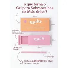 Gel Modelador Sobrancelhas Incolor Melu By Ruby Rose 10g Original