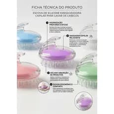 Escova Massageadora de Silicone: O Segredo para Cabelos Longos e Couro Cabeludo Limpo!