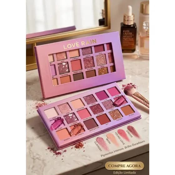 Paleta de sombras soft nude Lové Rain