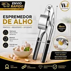 Amassador de Alho 16cm Espremedor Manual Triturador Resistente e Prático