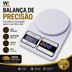 Balança Digital Alta Precisão até 10kg para Cozinha Alimentos Joias com Display LCD