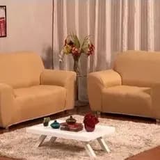Kit Capa para Sofá 2 e 3 Lugares Coladinha Lisa Elástica Protetora Malha Gel Envio Rápido
