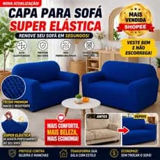 Kit Capa Forro de Sofá 2 e 3 Lugares Coladinha Ligadinha Malha 2 & 3 Lugares – 100% Poliester Grande