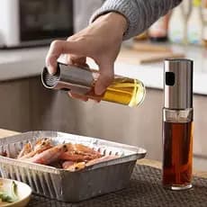 Frasco Spray de Azeite 100ml/200ml - Dosador Portátil para Air Fryer, Churrasco e Dieta Saudável
