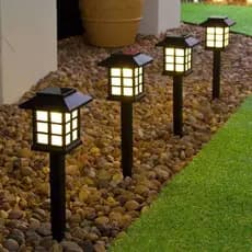Luminária Solar Espeto Jardim Led Cazinha | Kit 2/4 /6 Unidades À Prova D'água Decoração Externa