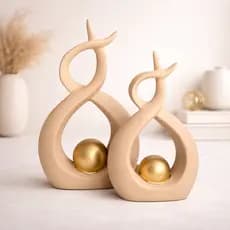Dupla De Vaso Elegance Coração Decoração De Casa Em Ceramica