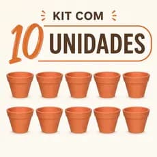 kit Vaso de Barro Cerâmica 10 Unidades Plantas Cacto Suculentas Natural Jardim