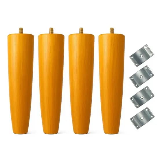 Kit 4 Unidades Pé Palito Retrô Em Madeira 20cm C/chapinha