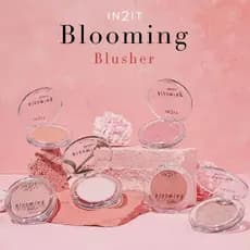 Tailândia IN2IT Blooming Blush Vitality Girl Blush Coração em relevo Maquiagem Blush