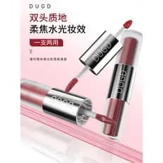 Esmalte labial de duas cabeças, vidro modificado, renderização de cores labiais, maquiagem Nude, não é fácil de colar, c