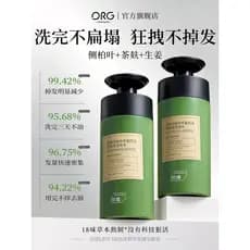 [Shampoo oficial autêntico de folhas de cipreste lateral] Farelo de chá de gengibre, controle de óleo capilar sem cresci