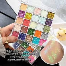 Dedicado dança palco maquiagem paleta de sombras Super Glitter lantejoulas líquido estroboscópio alto brilho brilhando m