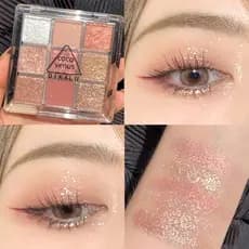 Dikalu dikalu dikalu pôr do sol nove cores palácio paleta de sombras segurar maquiagem pérola Glitter sombra influenciad