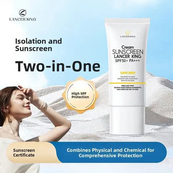 Genuíno Lancer King protetor solar refrescante masculino feminino rosto todo o corpo uso anti-ultravioleta isolamento an