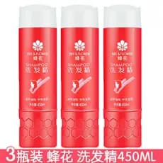 3 garrafas de shampoo flor de abelha 450ml shampoo shampoo espuma de limpeza profunda rica para homens mulheres produtos