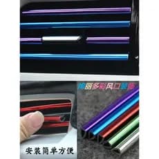 Tira decorativa para saída de ar condicionado de carro, tira decorativa, suprimentos interiores modificados, faixa brilh