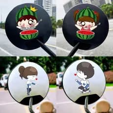 Lvyuan adesivo de carro elétrico Emma dia ensolarado dedicado bateria de motocicleta espelho retrovisor decoração Yadi G