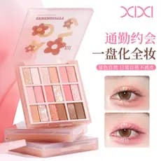 Xixixi Paleta de sombras de oito cores Blush Destaque Paleta multifuncional fosca perolada estilo coreano baixa saturaçã