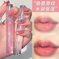 Brilho labial recomendado brilho de água transparente óleo labial hidratante vidro brilho labial brilho labial feminino