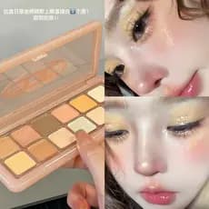 Estilo Dopamina de Verão!Paleta de sombras de 12 cores estilo coreano 2026 novo estilo venda quente amarelo laranja nich