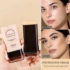 Cross-Border TVLV borracha fundação vara 20g com escova iluminando tom de pele base líquida de longa duração sem correti