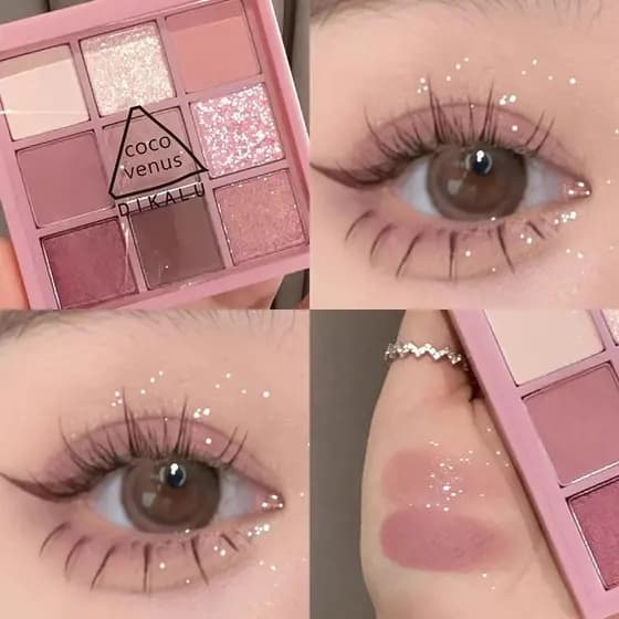 Jiugongge paleta de sombras 2026 novo estilo tabaco em pó cor terra fosco perolado Glitter sombra oficial loja principal