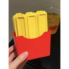 Molde de cubo de gelo para batatas fritas, adesivo criativo longo de qualidade alimentar, bandeja de gelo caseira, picol