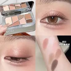 POTO paleta de sombras de sete cores uma paleta multiuso lantejoulas foscas finas piscando sombra reparação falso rosto