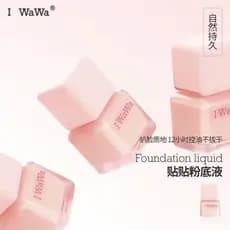 Iwawa Eva adesivo base líquida óleo pele mista óleo pele Natural Nude maquiagem delicada serviço luz barato feminino