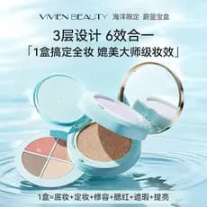 VIVIEN BEAUTY Luz Transparente Almofada de Três Camadas Fundação Corretivo Corretivo Blush Iluminador Não-Take-Off Maqui