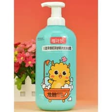 Sakura sonho crianças germe de trigo verde refrescante shampoo Gel de banho genciana shampoo garrafa grande 2 em 1 1.15K