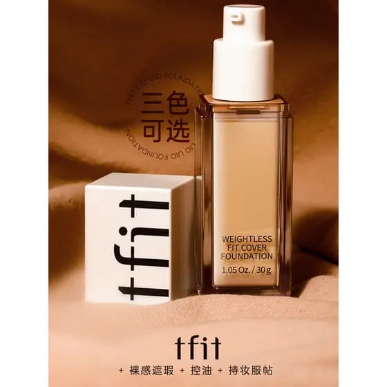 Tfit base líquida de longa duração, sem maquiagem, óleo misto, base líquida, corretivo feminino, maquiagem de longa dura