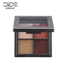 Paleta de sombras sedosas de quatro cores, cor terra, fosca, perolada, série iniciante, Blush, pó prensado