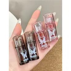 Estoque pronto FLORTTE/Flor Lolia Twin Butterfly Series Lip Essence Gloss Lip Gloss Lip Glaze Crystal Jelly Batom Femini