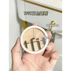 Estoque pronto TFIT TFIT Tri-Color Concealer Palette Creme Líquido Cobertura Manchas Rosto Olheiras Marcas de Acne Facia