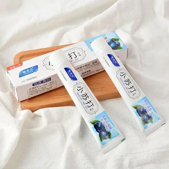 Bicarbonato de sódio frutado pasta de dente remover amarelo remover mau hálito manchas de fumaça família pacote acessíve