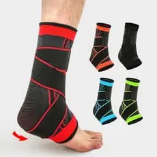 Tornozeleira Anti-Derrapante Ortopédica Ajustável Esportiva Proteção de Joelho com Strap Crossfit