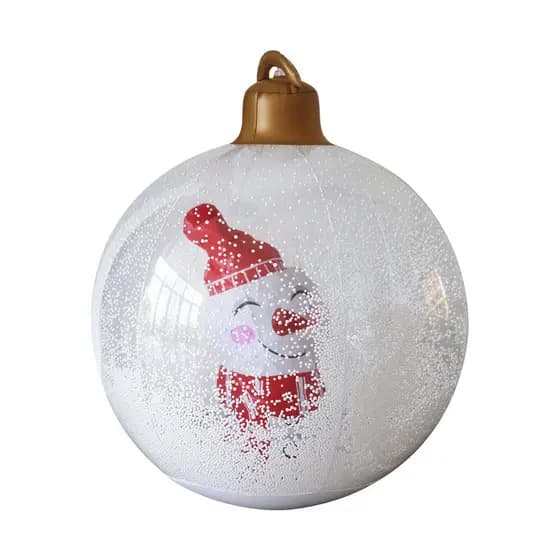 Bola inflável de decoração de Natal em estoque pronto com balão de jardim leve atmosfera bola de decoração de Natal