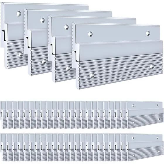 4 Polegada francês antiderrapante prego gancho resistente imagem gancho de alumínio Z-Clip Interlock suporte de parede