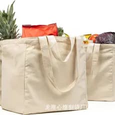 Bolsa de lona de grande capacidade para comércio exterior em estoque pronto dupla mão Inc