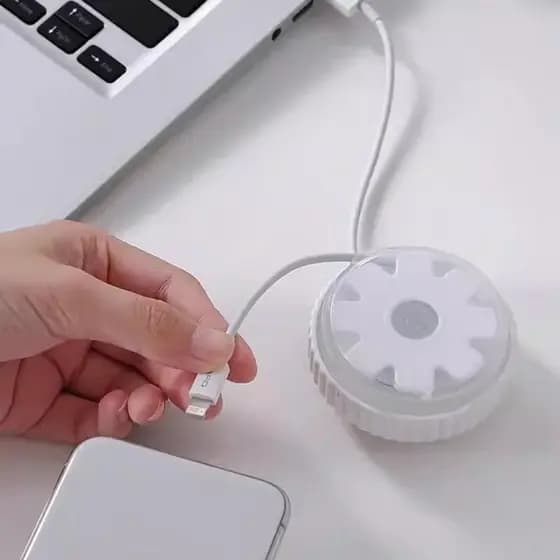 Organizador de cabo de carretel de cabo automático, enrolador de cabo fixo, fone de ouvido retrátil, cabo de dados, cabo