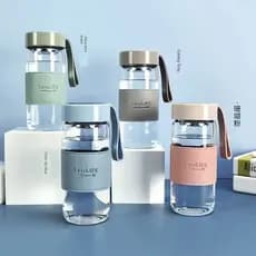 Copo de água de verão de alto valor para meninas estilo coreano vidro fresco resistente ao calor portátil negócios simpl