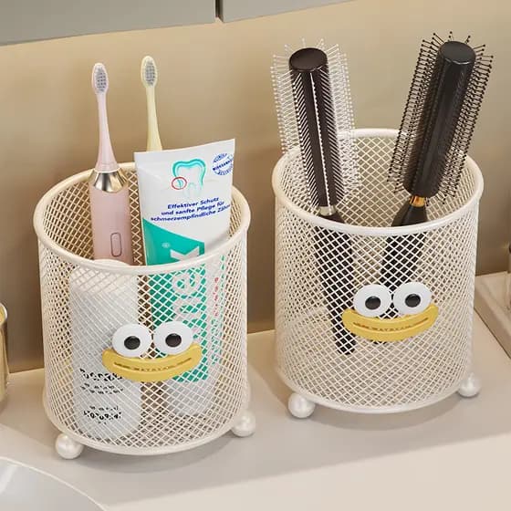 Pente Rack toalete lavatório bancada pasta de dentes navalha tubo armazenamento máscara do banheiro cesta armazenamento