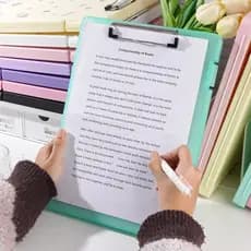 Zhiquan Caixa de armazenamento de arquivo multifuncional Papel de teste de estudante Clipe de arrumação Clipe de bloco d
